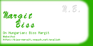 margit biss business card